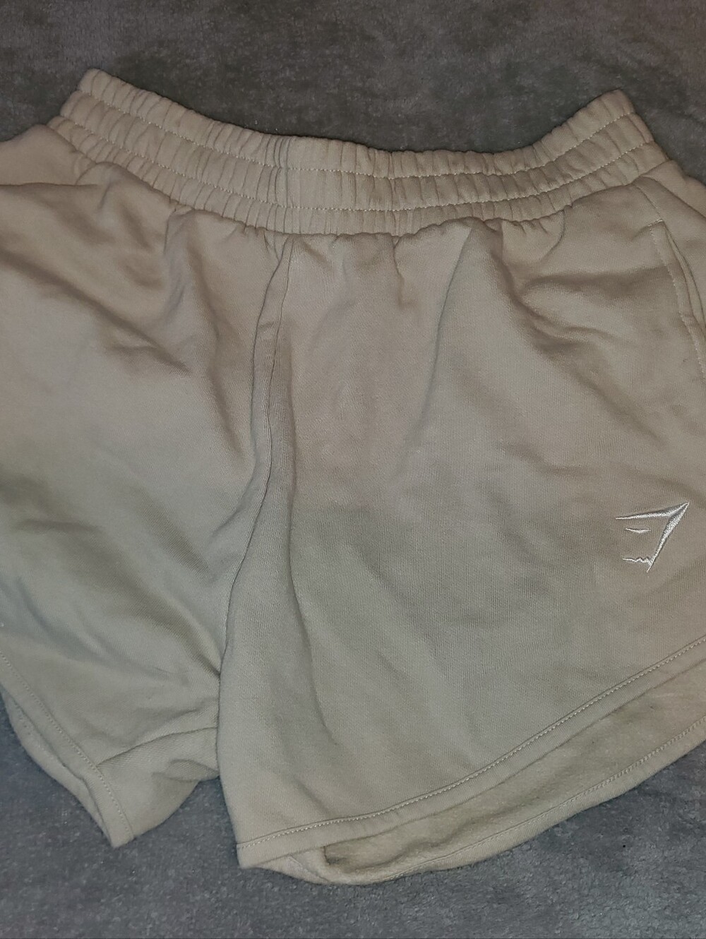 Gymshark Beige Elastic Waist Shorts